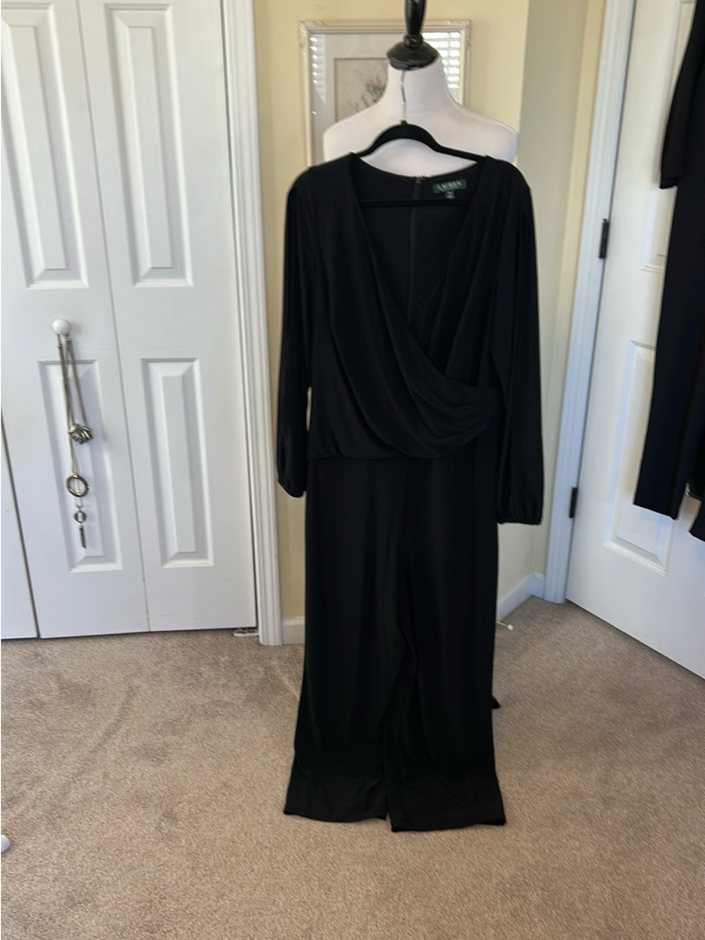 Ralph Lauren Black jumpsuit with Signature Green Label